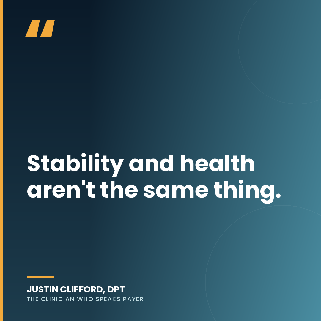 Quote card about a stable but unhealthy twenty-year legacy contract.